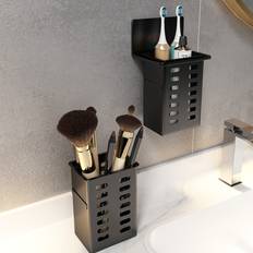 1pc White Bathroom Wall Storage Rack With