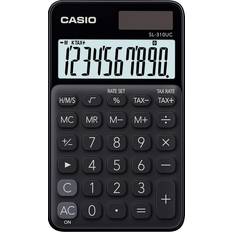 Casio Miniräknare Casio SL-310UC-BK Pocket calculator Black Display digits 10 solar-powered, battery-powered W x H x D 70 x 8 x 118 mm