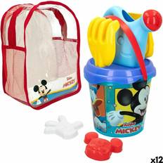 Sæt med legetøj til stranden Mickey Mouse Ø 18 cm polypropylen 12 enheder