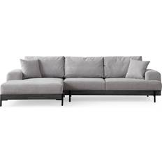 Hörnsoffor - Svarta Atelier Del Sofa Eti Hörnsoffa Tanny Left Grå Soffa