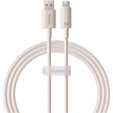 Accessori per cellulari Baseus Habitat Series Fast Charging Cable USB to Type-C 100W Rosa/Verde