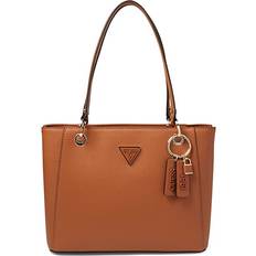 Guess Noelle Small Double Compartment Top Zip Tote Bag Light Cognac