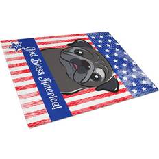 Kitchen Accessories Caroline's Treasures Tempered Glass God Bless American Flag Chopping Board