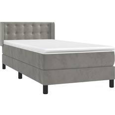 vidaXL Vvelvet Light Grey Boxspringbett 80x200cm