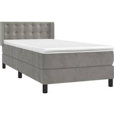 vidaXL Vvelvet Light Grey Kontinentalseng 80x200cm