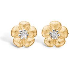 Blossom Copenhagen Conjure Petit Flower Earrings - Gold/Diamonds