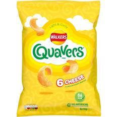 Walkers Quavers Cheese Multipack Snacks Crisps 16g 6Paquet