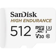 512 Go Cartes mémoire SanDisk High Endurance microSDXC Class 10 UHS-I U3 V30 100/40MB/s 512GB +Adapter