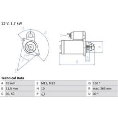 Bosch Starter Motor 1494 12 V 1.7 kW