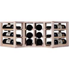 Natur Vinställ Caverack Halv Hörn 12 Flaskor Furu Vinställ 60x30cm