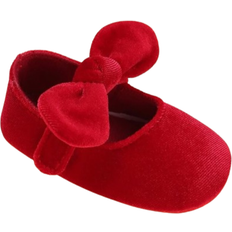 Tyg Ballerinaskor Barnskor Shein Baby Girl Soft Bottom Shoes, Red Flat Shoes, Popular Red Shoes For Toddler Girls