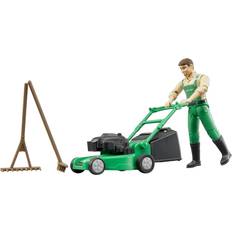 Bruder Conjuntos de juego Bruder Bworld Gardener with Lawnmower & Gardening Equipment 62103