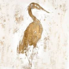 House of Hampton Gilded Heron I Jennifer Goldberger Framed Art
