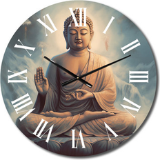 Clocks Design Art "Statue Of Buddha" Buddhism Oversized Wall Clock 23"