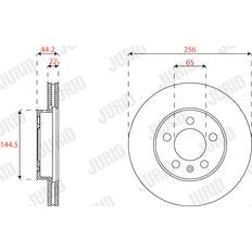 Bremsesystem Jurid 563227JC 22mm 5 1 Ventilado Revestido