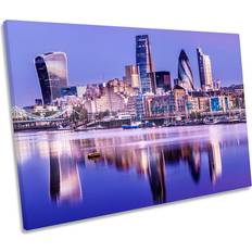 Ebern Designs City Skyline River Framed Art