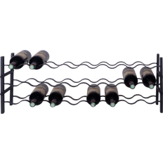 Sort vinreol Vinikea Fina 24 Flasker Sort Metal Ekstra Bred Vinreol 84x29.5cm