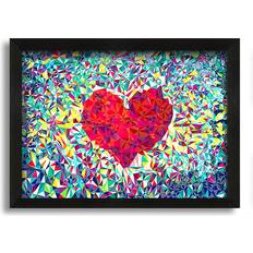 Glass Framed Art ClassicLiving Love Glass Picture Graphic on Framed Art