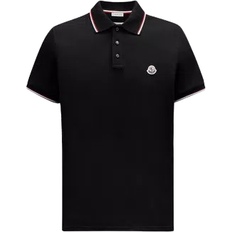 3XL - Slim Polo Shirts Moncler Logo Patch Polo Shirt - Black