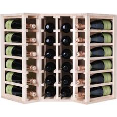 Caverack Hjørne 24 Flasker Fyrretræ Vinreol 60x60cm