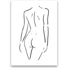 Metro Lane Body Sketches I Female on Framed Art