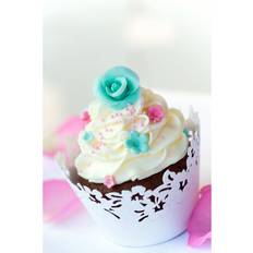 Polyester Framed Art Ebern Designs Wedding Cupcake Photograph Framed Art