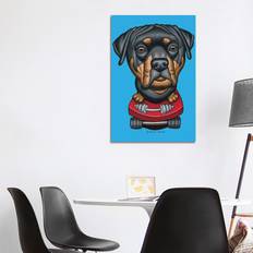 ClassicLiving Rottweiler Skateboard Dumbells Danny Gordon Framed Art