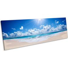 House of Hampton Sunset Beach Paradise CANVAS WALL Panoramic Framed Art