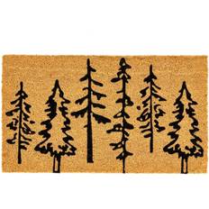 Rectangular Coir and Rubber Entryway Welcome Doormat