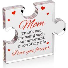 VELENTI Engraved Acrylic Block Puzzle Present Mom Decorative Item