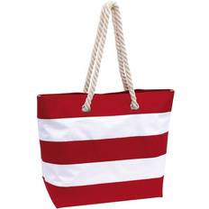 Rot Strandtaschen Vertrieb durch Preiswert & Gut Affordable & Good Beach Bag - Red/White