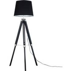 Lighting ValueLights Clipper Tripod Black Floor Lamp