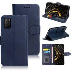 Bakeey Bakeey for POCO M3 Case Magnetic Flip with Multi Card Slots Wallet Stand PU Leather Full Body Cover Protective Cover