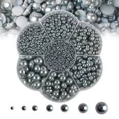 Grey DIY MLGDA 5600PCS Half Round Flatback Pearls