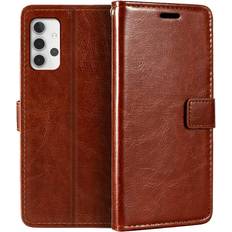 New Horrizon Brown For Samsung A70 Wallet Case PU Leather Wallet Flip Phone Case