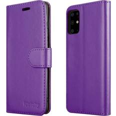 Samsung Galaxy S20+ Wallet Cases iCatchy Purple For Galaxy S20 Plus Phone Wallet Book Leather Case