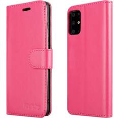 Samsung Galaxy S20+ Wallet Cases iCatchy Pink For Galaxy S20 Plus Phone Wallet Book Leather Case