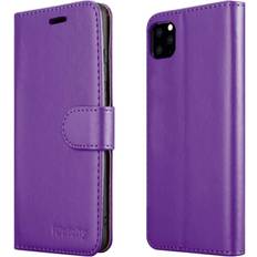 Apple iPhone XR Wallet Cases iCatchy Purple For iPhone 11 Phone Wallet Book Leather Case