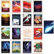 Paper Posters ARTERY8 NASA Space Grand Tour Exploration Premium Pack 17 Poster