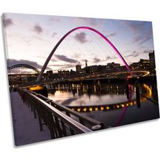 Ebern Designs Millennium Bridge Newcastle City CANVAS WALL Framed Art