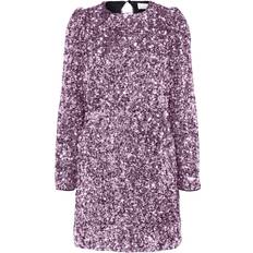 Selected Sequin Mini Dress - Pink Lavender