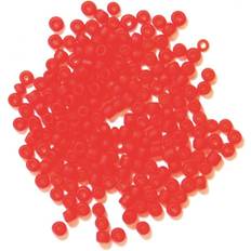 Red Crafts Craft Factory Craft Factory Frosted Rocailles Beads Red per pack