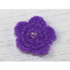 Purple DIY Minerva Beaded Flower Patch Motif Purple each