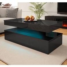 Multifärgade Soffbord Mirjan24 Glenndale 55 cm Svart Soffbord
