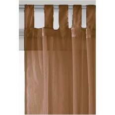 Ideal Textiles Voile Tab Top Panel Chocolate