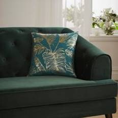 Turquoise Cushion Covers Dunelm Tropical Leaf Teal Cushion Cover Turquoise