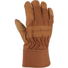 Brown Work Gloves Carhartt Men's Grain Leather Safety Cuff Work Gloves