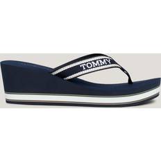 Tommy Hilfiger Slippers Tommy Hilfiger Wedge Beach Sandalen - Blauw