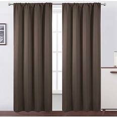 Curtains & Accessories Lemomo chocolate Brown Blackout