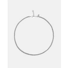 Gemma Necklace Halsbånd Rhodium